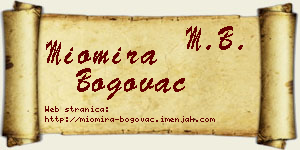 Miomira Bogovac vizit kartica